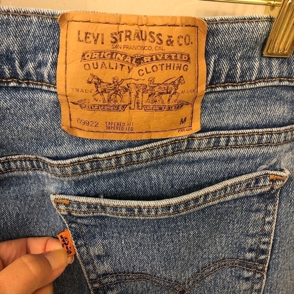 LEVI’S 922 Orange tab 1996 tapered leg high waisted 20W Med, light, Vintage - Picture 3 of 16